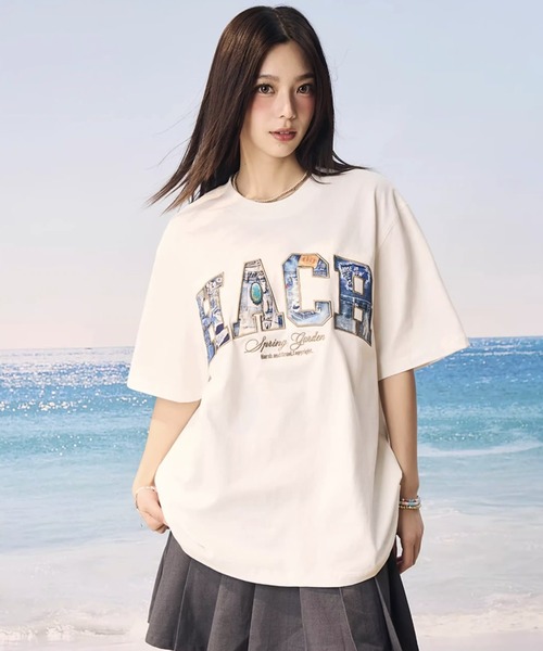 HARSH AND CRUEL tシャツ デニムグラフィックロゴTシャツ TEE