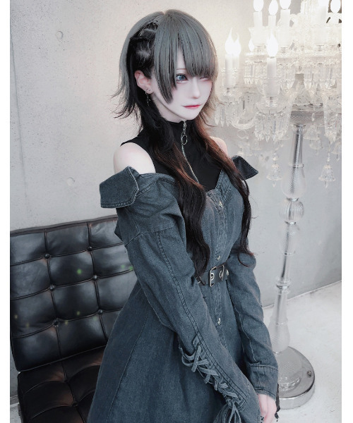 ililil【イルイルイル】軍服地雷ちゃんシャツワンピース SILVER BULLET（シルバーバレット）の「『ililil/イルイルイル