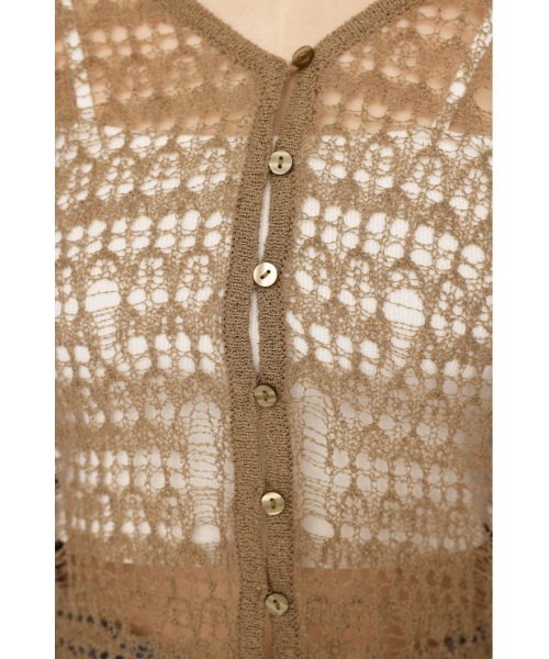 SLY カーディガン MESH KNIT CARDIGAN メッシュ ニット 春服