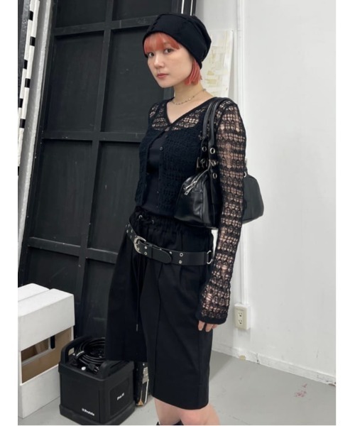 SLY カーディガン MESH KNIT CARDIGAN メッシュ ニット 春服