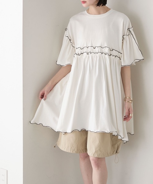 forksy.（フォルクシー） tシャツ 「forksy.」フレアスリーブ ハイ