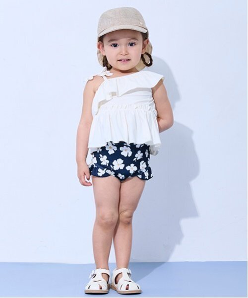 petit main LIEN タンキニセット　水着 petit main 水着 「SWIM」ワンショルダータンキニ キッズ 子供