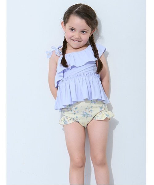 petit main LIEN タンキニセット　水着 petit main 水着 「SWIM」ワンショルダータンキニ キッズ 子供