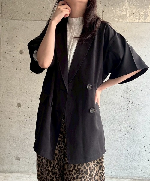 コート アウター エステルヘザー半袖ジャケット レディース : ZOZOTOWN