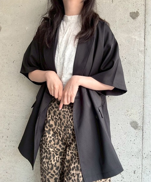 コート アウター エステルヘザー半袖ジャケット レディース : ZOZOTOWN