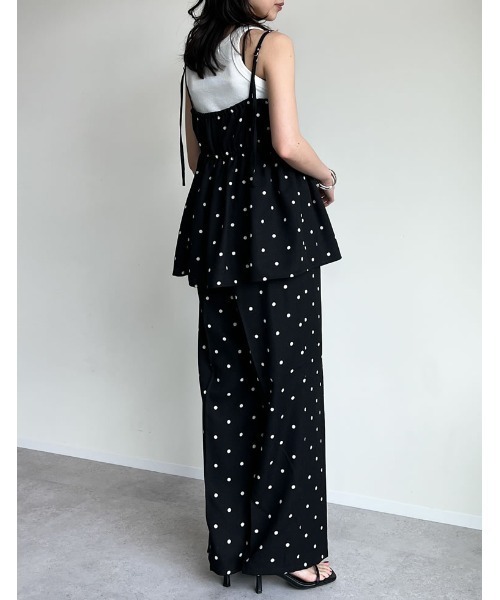 LE'RURE イレギュラーカッターコンビネーション　パンツドレス　Mサイズ LE'RURE パンツドレス Irregular cutter combination 「低身長
