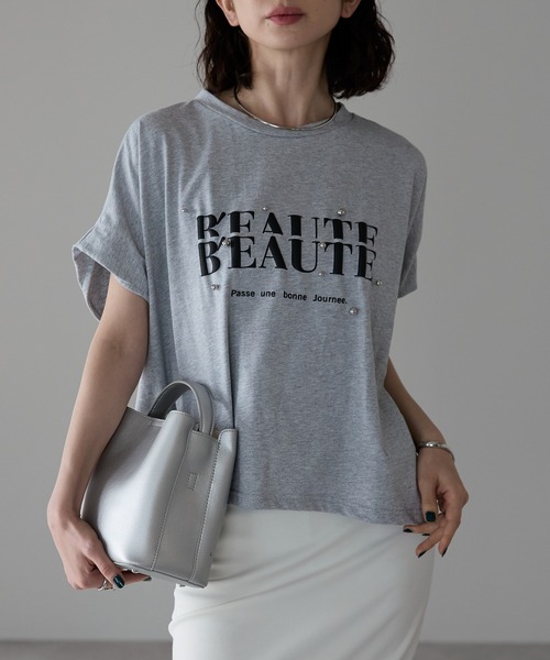 Invel クレンジング製品 シルバー袋 レディース 半袖Tシャツ サイズM each alchemist tシャツ スタッズロゴ半袖Tシャツ レディース