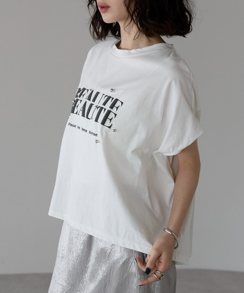 each alchemist tシャツ スタッズロゴ半袖Tシャツ レディース each alchemist tシャツ スタッズロゴ半袖Tシャツ レディース