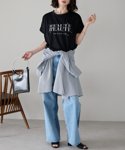 each alchemist tシャツ スタッズロゴ半袖Tシャツ レディース