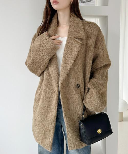 Ada. ジャケット テーラードジャケット シャギー ダブル ジャケット