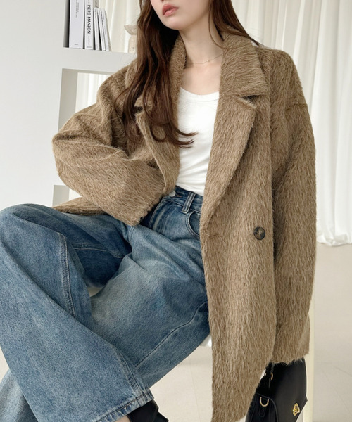 Ada. ジャケット テーラードジャケット シャギー ダブル ジャケット