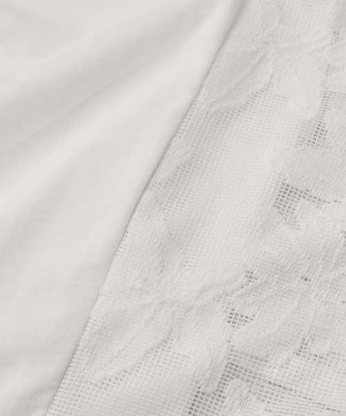 tシャツ 袖レースプルオーバー レディース LE CERCLE par rope' tシャツ 袖レースプルオーバー レディース