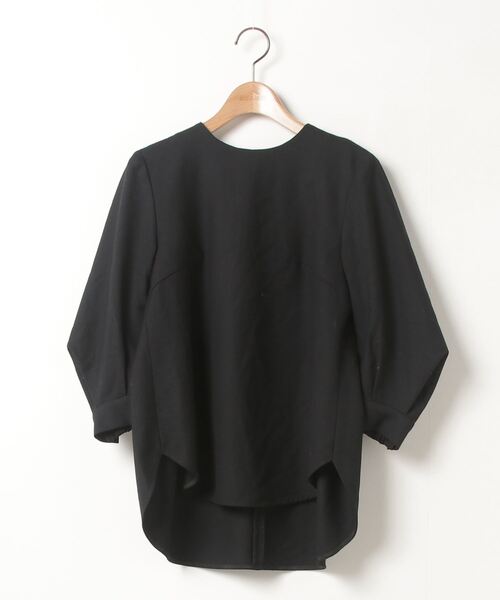 「BORDERS at BALCONY」 7分袖ブラウス 36 ブラック レディース