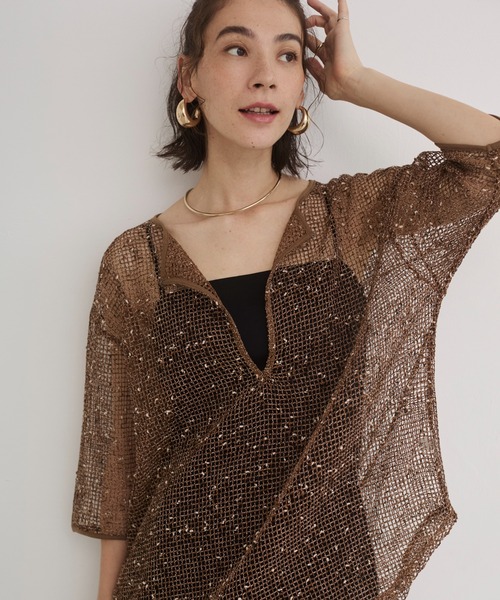 ANGIE tシャツ メッシュスキッパープルオーバー レディース