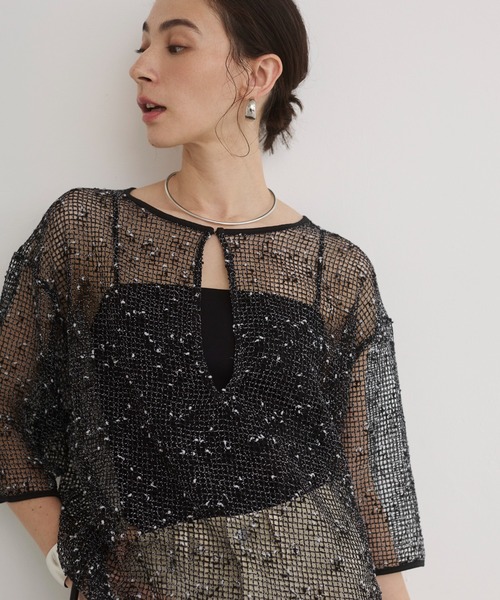 ANGIE tシャツ メッシュスキッパープルオーバー レディース