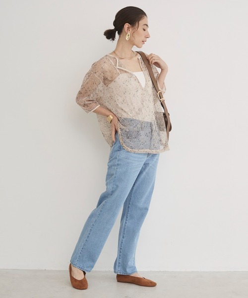 ANGIE tシャツ メッシュスキッパープルオーバー レディース