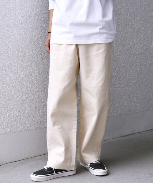 シップス エニィ（SHIPS any）/SHIPS any: Cone Denim フリーサイズ キャンバス デニム イージーパンツ◇ SHIPS any ジーンズ any: Cone Denim フリーサイズ キャンバス デニム