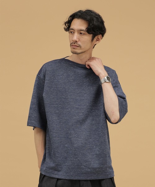 「NANO universe」 半袖Tシャツ L グレー メンズ