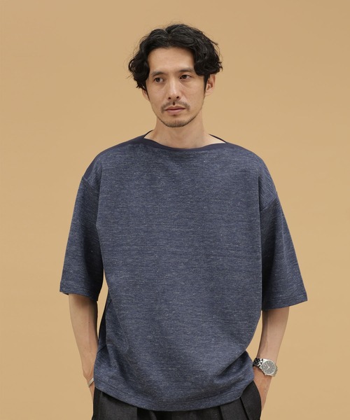 「NANO universe」 半袖Tシャツ L グレー メンズ