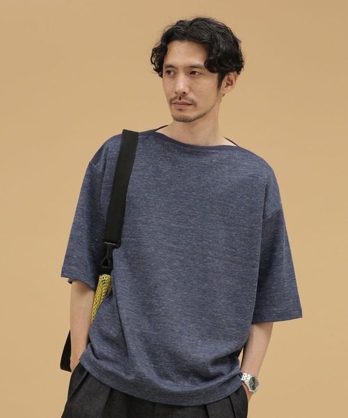 「NANO universe」 半袖Tシャツ L グレー メンズ