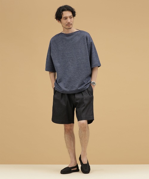 「NANO universe」 半袖Tシャツ L グレー メンズ