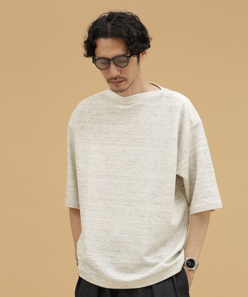 「NANO universe」 半袖Tシャツ L グレー メンズ