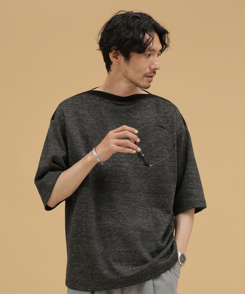 「NANO universe」 半袖Tシャツ L グレー メンズ