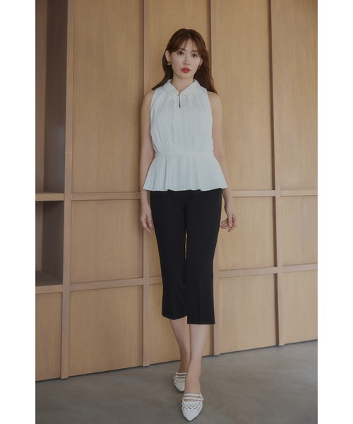ブラウス シャツ Manon Pleated Peplum Top レディース Her lip to ブラウス シャツ Manon Pleated Peplum Top
