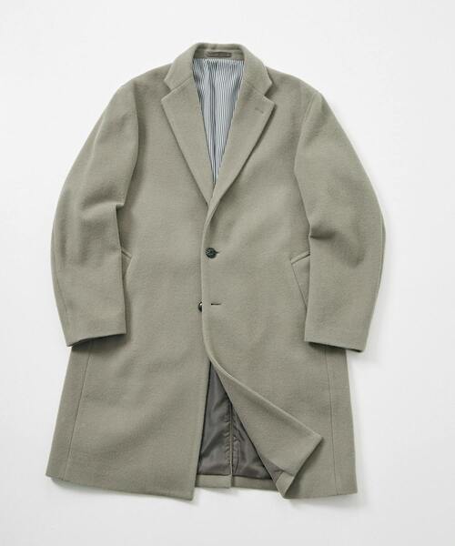 「MEN'S MELROSE」 チェスターコート 2 チャコールグレー メンズ_画像4