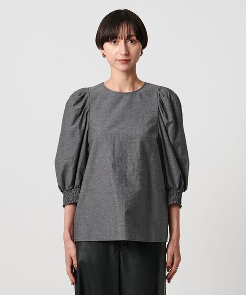 UNITED ARROWS ホワイト パフスリーブ シャツ UNITED ARROWS（ユナイテッドアローズ）の「P/C パフスリーブ