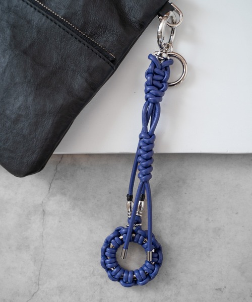 SENTI（センティ） キーホルダー SENTI LEATHER BRAID CIRCLE KEYSTRAP