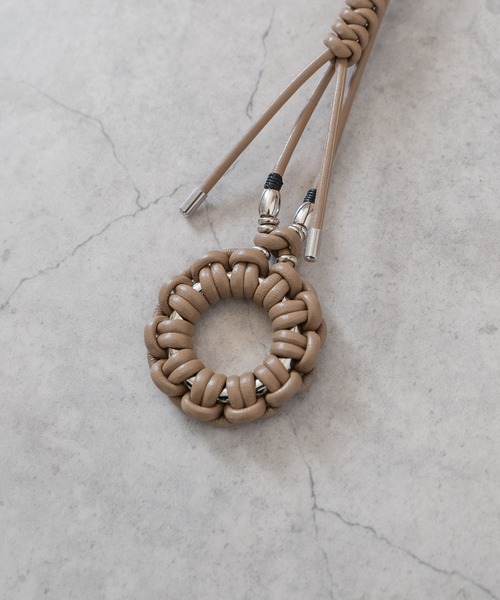 SENTI（センティ） キーホルダー SENTI LEATHER BRAID CIRCLE KEYSTRAP