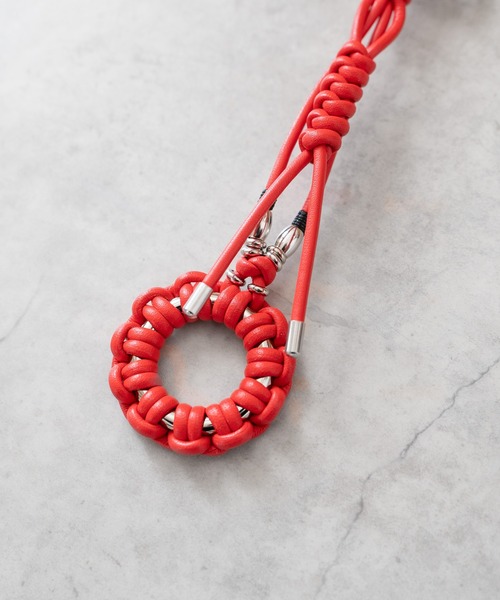 SENTI（センティ） キーホルダー SENTI LEATHER BRAID CIRCLE KEYSTRAP