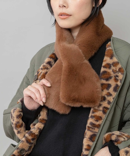 Munich（ミューニック） マフラー ストール フェイクファーショート