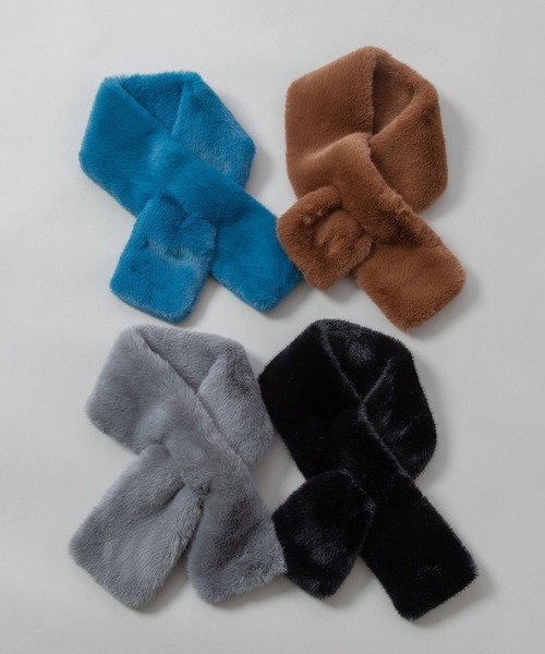 Munich（ミューニック） マフラー ストール フェイクファーショート