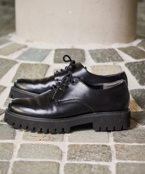 LAKOLE（ラコレ） ビジネスシューズ タンクソールプレーントゥSS