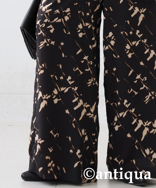 「antiqua」 「TREE CAFE」イージーパンツ P ブラック レディース_画像6