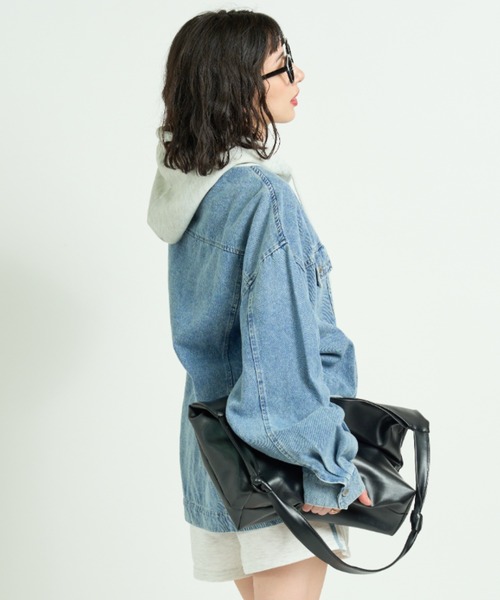 A.D.C.L. デニムジャケット gジャン フード付き オーバーサイズ ビック
