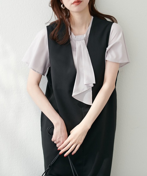 「natural couture」 半袖ブラウス FREE グリーン レディース_画像4