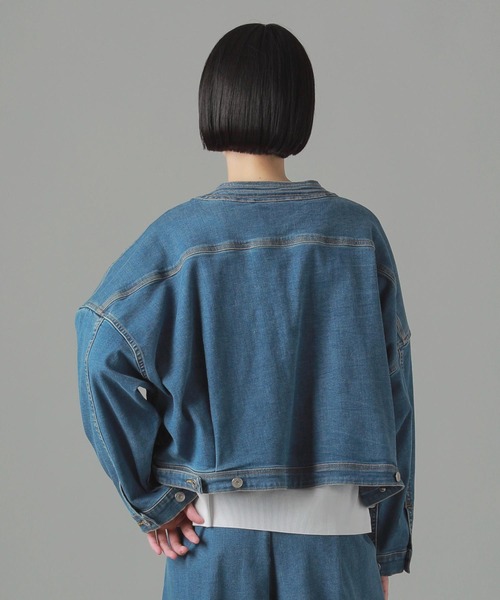 ZUCCa デニムブルー クロップドジャケット ZUCCa デニムブルー クロップドジャケット