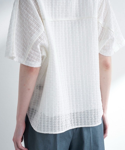 「la.f…」 半袖ブラウス 9号 ホワイト レディース_画像5