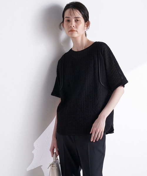 「la.f…」 半袖ブラウス 9号 ホワイト レディース_画像9