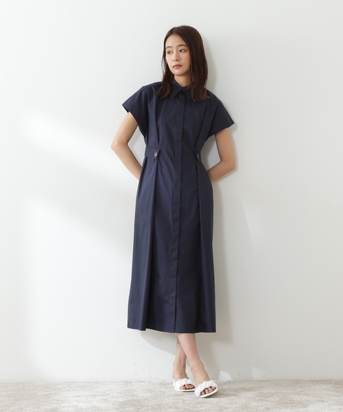 「N.（N. Natural Beauty Basic）」 半袖ワンピース MEDIUM ブルー レディース_画像9