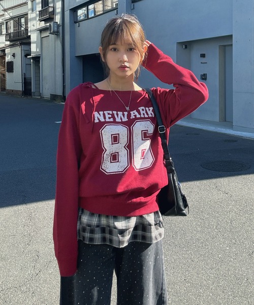 AS KNOW AS（アズノゥアズ） トレーナー スウェット2WAY リボン ロゴ