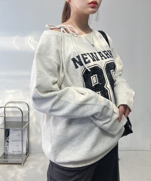 AS KNOW AS（アズノゥアズ） トレーナー スウェット2WAY リボン ロゴ