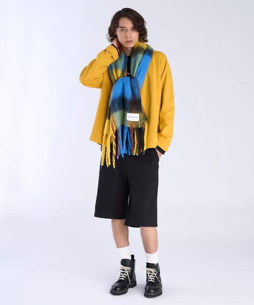 To b. by agnes マフラー ストール ワイドチェックストール レディース