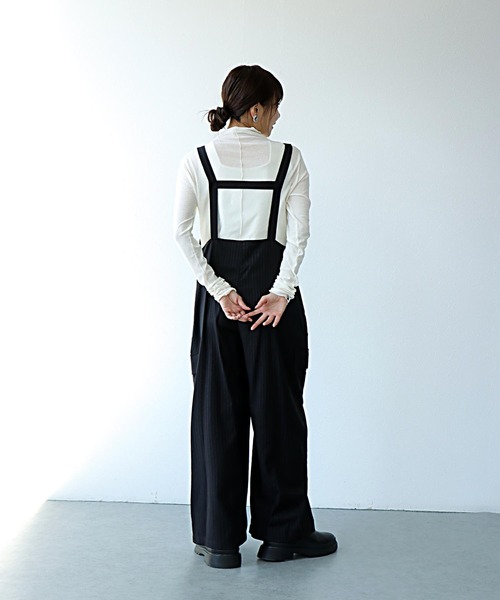 Jines（ジネス） サロペット オーバーオール ピンストライプサロペット