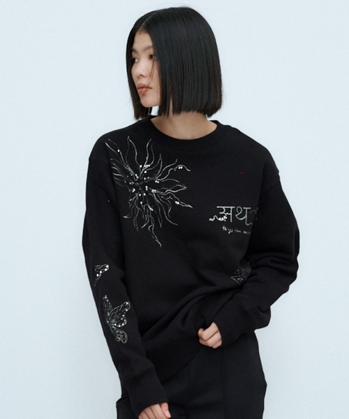 トレーナー スウェット PRE-SENT SPARKLE PULL-OVER / プレゼントスパークルプルオーバー レディース メンズ