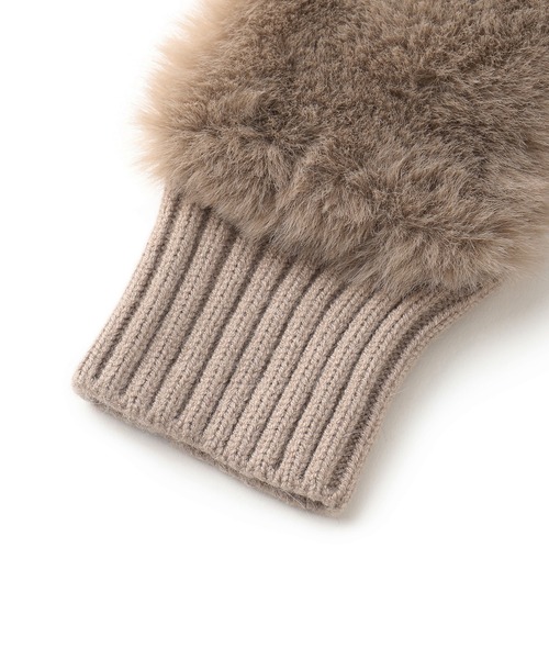 VIS（ビス） 手袋 フィンガーレスファーアームウォーマー レディース