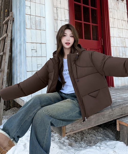 ジャケット・アウター Momo Chan 楽天市場】ジャケット アウター レディース ザンパ フェイクダウン